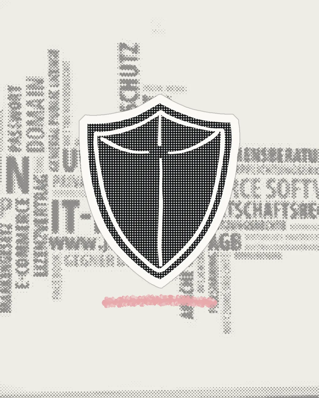 Illustration zur Cybersicherheit: Schutzschild